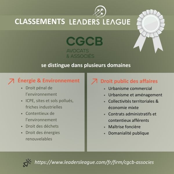CGCB & Associés distingué dans les classements Leaders League 2025