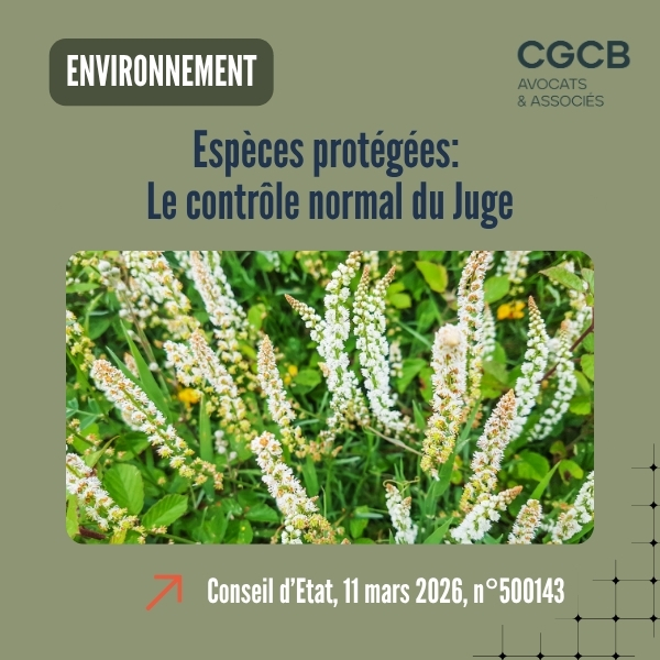 Espèces animales et végétales protégées