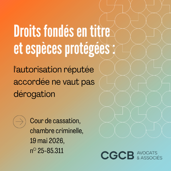 Droits fondés en titre et espèces protégées