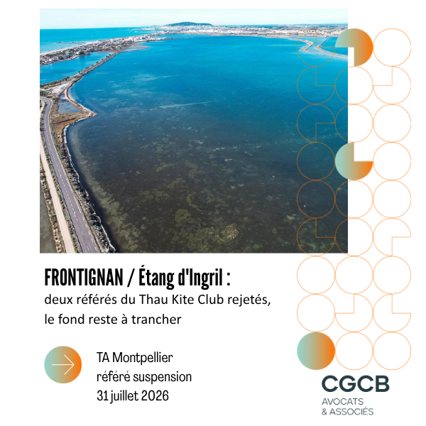Étang d’Ingril : l’interdiction de la pratique libre des sports nautiques aérotractés devant le juge administratif