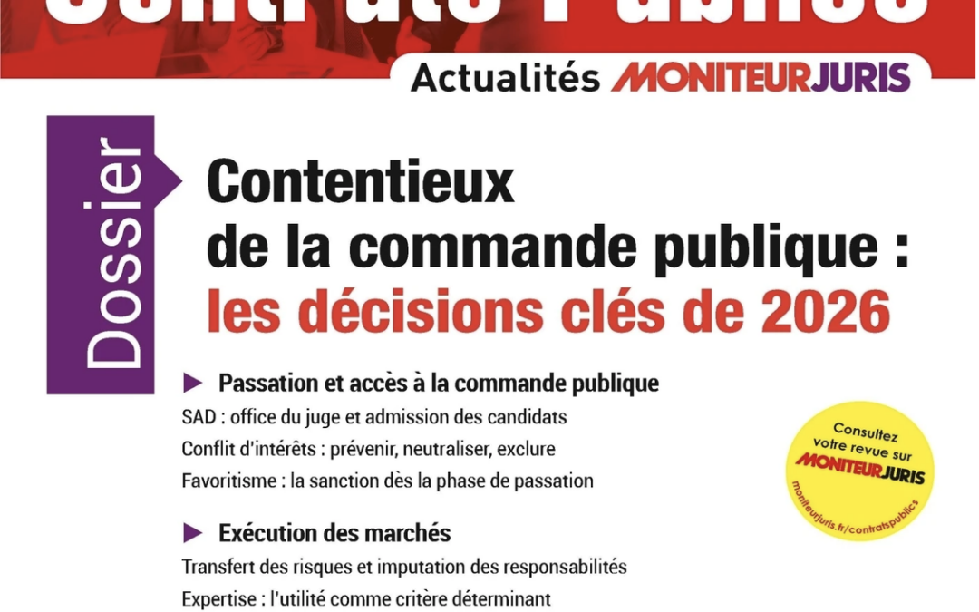 Achat d’eau en gros imposé au concessionnaire : Revue Contrats publics n° 270, octobre 2026
